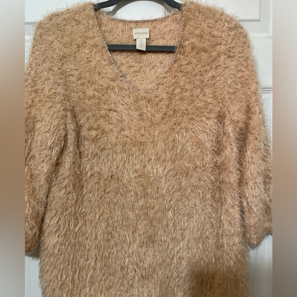 Chico’s Luxurious Fuzzy Sweater, has shimmer! - Picture 6 of 13